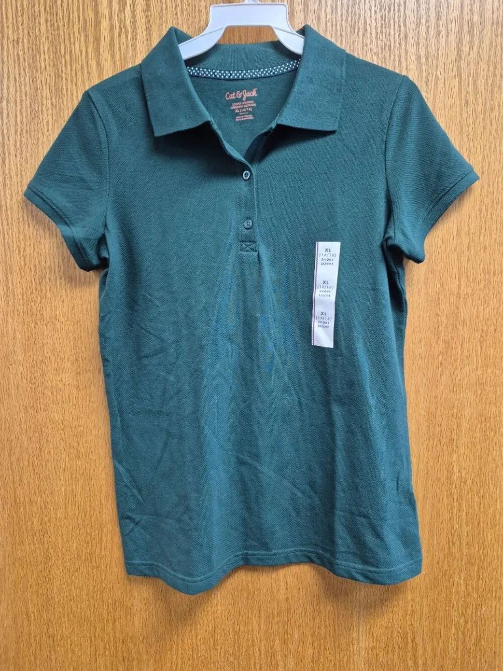 Girl's Plus Size Short Sleeve Stretch Uniform Polo Shirt - Cat & Jack Plus XL (